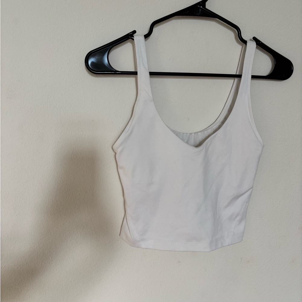 Gilly Hicks White Fitted Crop Tank Top